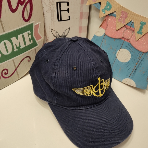 💙 Vintage Breitling Unisex Wear Cotton Adjustable Baseball Cap, Navy & Gold, OS - Picture 8 of 14